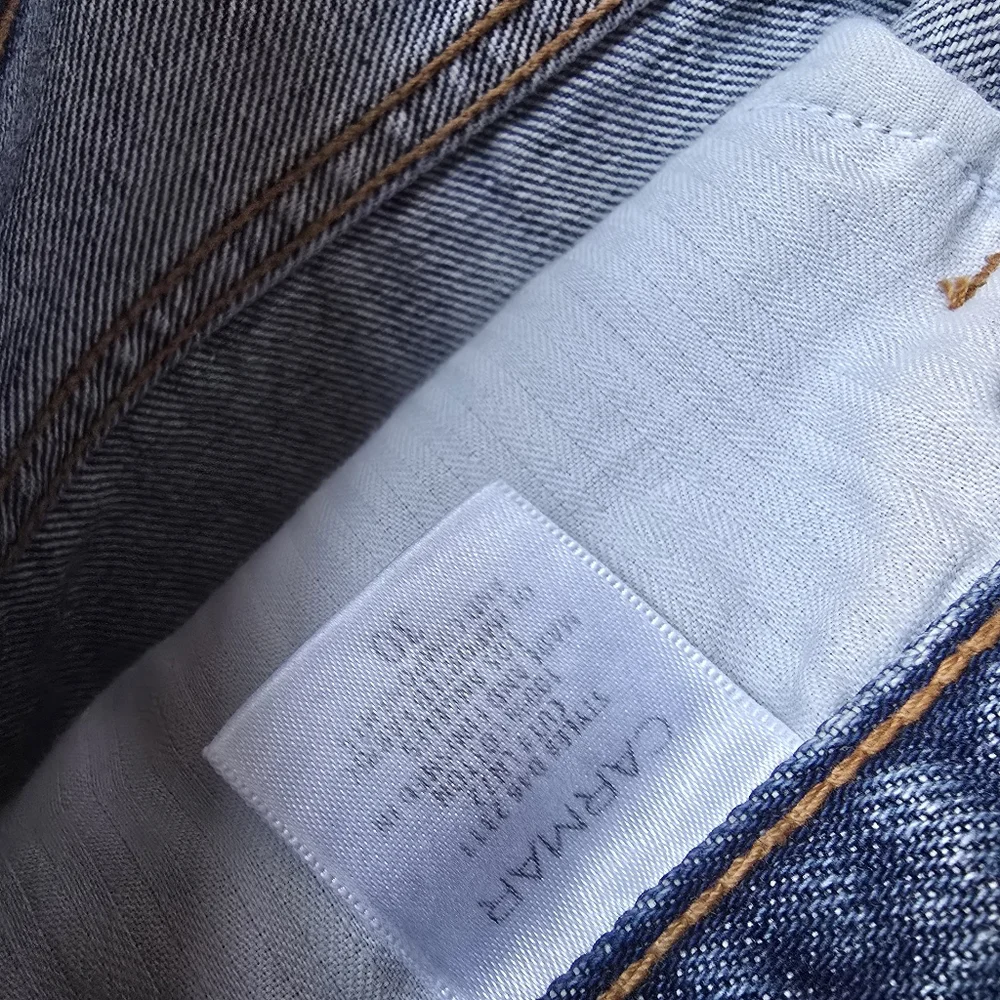 CARMAR Denim Distressed Zip Front Skirt Size 30 Waist NWOT